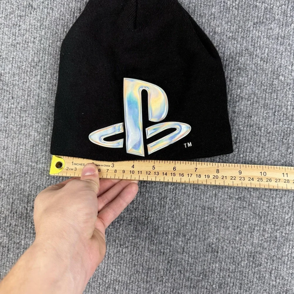 H&M PlayStation Hat‎ Beanie Knit Black Boys One Size Youth Gamer Video Game